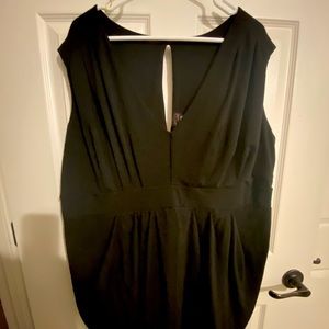 [Torrid] Black V-neck Short Dress Shirt